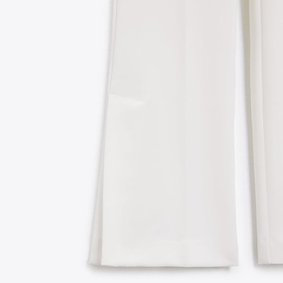 NWT ZARA White High Waist Pants - Picture 8 of 8